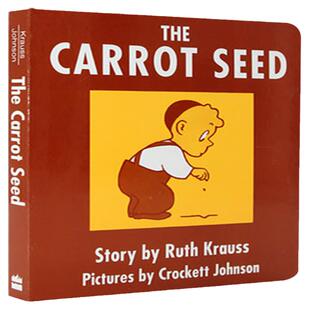 英文原版绘本 The Carrot Seed Board Book 胡萝卜种子纸板书 吴敏兰书单 纸板撕不烂 百本好书 进口儿童英语启蒙绘本亲子早教