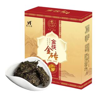 黑茶金茯金砖湖南安化黑茶茯砖茶正宗茶叶金花茯茶正品益阳特产茶