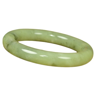 紫润轩新疆和田玉黄玉青花手镯黄口若羌料黄玉58 8MM纯天然收藏级