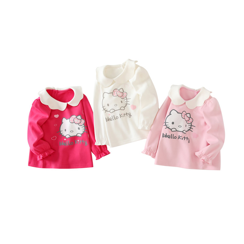 HelloKitty女童打底衫儿童长袖T恤春秋女孩洋气上衣棉质童装