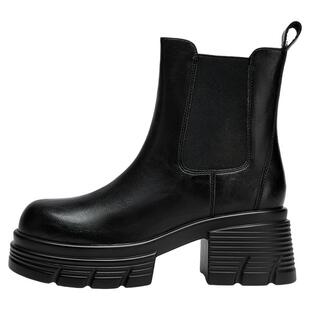 达芙妮厚底马丁靴女2026新款秋季英伦风烟筒靴黑色切尔西靴子短靴