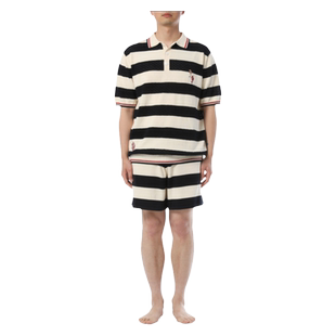 BEAST野兽派海阔天空度假男女纯棉条纹针织短袖睡衣女礼物