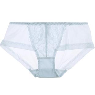 夏娃之秀4条装女士内裤舒适透气纯棉底裆三角裤性感蕾丝中腰短裤