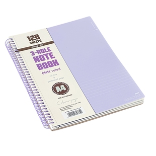 三年二班PP线圈本a4美式大线圈本四孔活页本多功能大学生可撕记事本加厚高颜值本子思维导图笔记本初中生专用