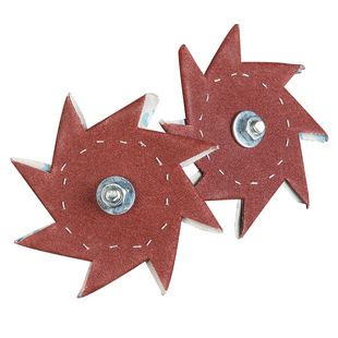 4寸6寸八角砂双层八瓣砂纸家具缝隙毛刺打磨砂布木工根雕抛光工具