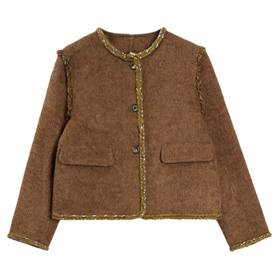 冬毛呢外套小个子高级感时髦洋气