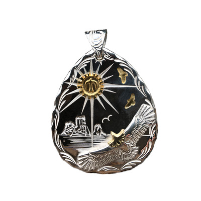 菊地健鹰头925银林俊杰吾郎吊坠