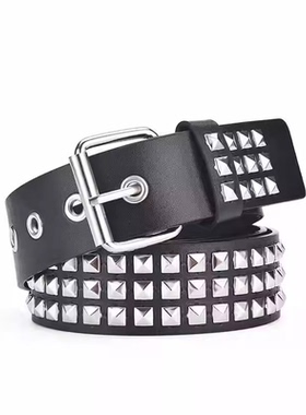 【官方正品】四方珠铆钉腰带