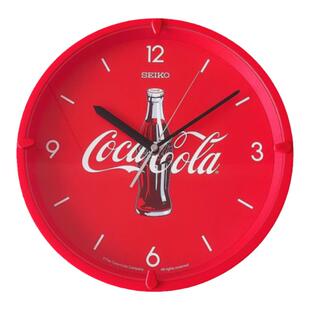 SEIKO日本精工挂钟限量可口可乐12寸静音卧室客厅简约创意QHA901R