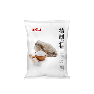 美康达精制岩盐未加碘400g*7袋