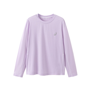 Asics/亚瑟士童装秋冬季长袖针织圆领T恤羊毛混纺透气舒适羊毛T恤