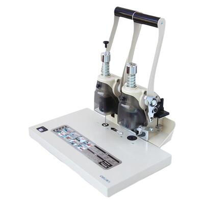 得力3875装订机会计凭证档案电动铆管热熔财务装订机手动打孔机