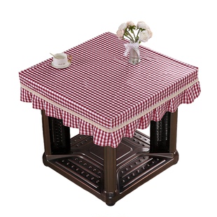桌布防水防油防烫正方形烤火桌子罩套电炉取暖桌罩四方麻将桌罩套