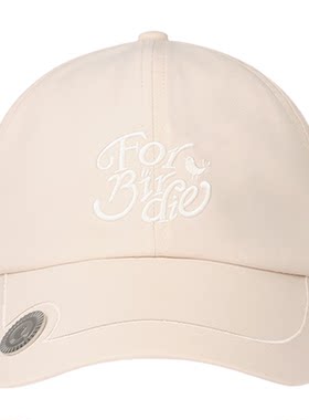 浅粉色FORBIRDIE刺绣软顶棒球帽