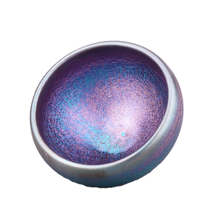 极光|流光溢彩建盏茶杯主人杯 建盏禅定杯七彩建天目釉品茗杯茶具