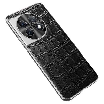 适用于一加Ace3手机壳一加Ace2Pro真皮鳄鱼纹保护套oneplus新款超薄外壳白金边框一加ace3v高级全包镜头防摔