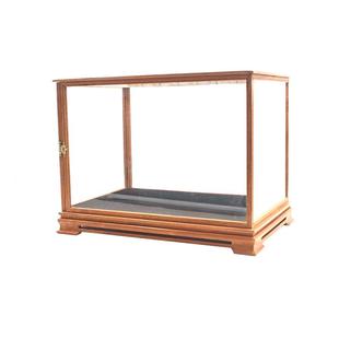 工艺品玻璃罩移门红木底座透明防尘罩佛像摆件展示盒带灯罩子定制