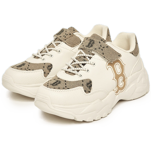 MLB儿童官方男女童时尚队标潮流老花老爹鞋时尚魔术贴鞋子秋冬