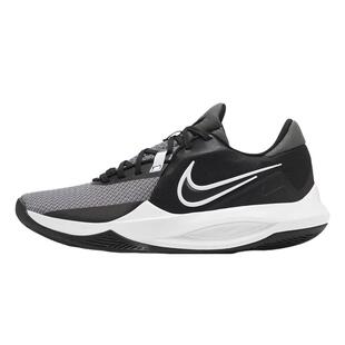 耐克男鞋NIKE PRECISION VI 精密6黑白 耐磨实战篮球鞋DD9535-003