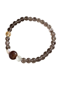 新中式国风百搭茶晶黄水晶手链