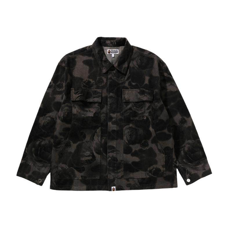 猿人字母迷彩单宁牛仔外套BAPE