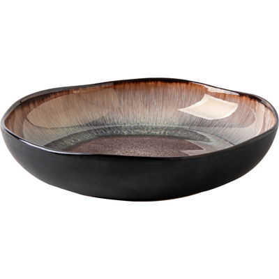 巷子尾不规则造型窑变釉深盘