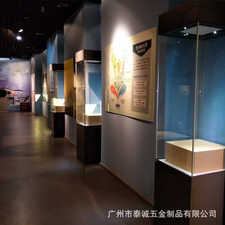 专业制造博物馆展柜设计 灯顶独立柜玻璃文物展柜防盗 古董展示柜