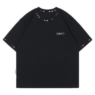 BJHG不计后果 国潮短袖t恤男款夏季新款刺绣凉感防晒情侣款半袖女