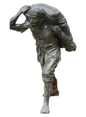 玻璃钢工人主题雕塑像定制大型广场园林景观公园铸铜雕像工艺术品