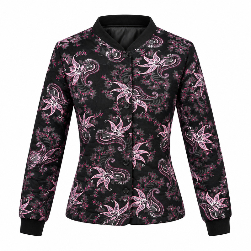 桑蚕丝棉衣女修身保暖秋冬棉服
