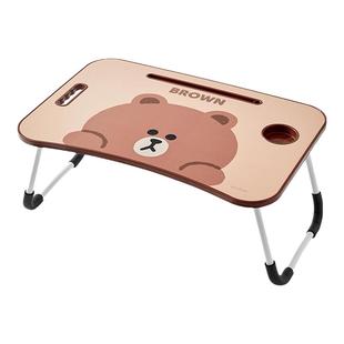 布朗熊床上小桌子学习桌书桌宿舍学生可折叠写作业小桌板床用稳固电脑桌懒人桌家用飘窗寝室阅读桌炕桌写字桌