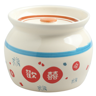 舍里中式陶瓷瓦罐炖盅隔水炖家用一人食炖罐带盖煨汤汤罐蒸蛋盅