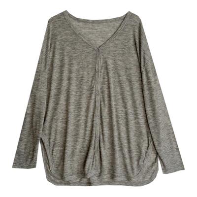 遮肉防晒开衫~夏新款长袖轻薄防晒衣休闲显瘦宽松大码胖mV领百搭t