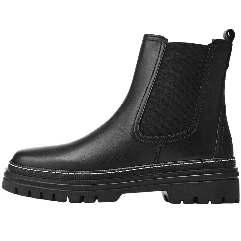 时尚光面增高切尔西靴