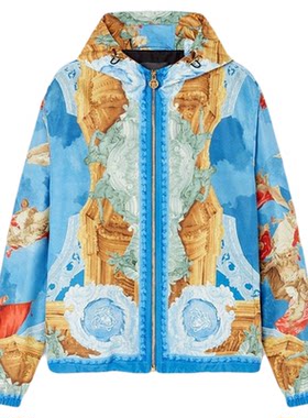 【季末优惠】VERSACE/范思哲 男士印花风衣夹克