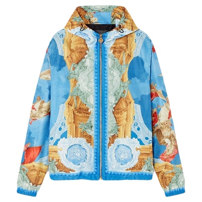 【新品】VERSACE/范思哲 男士印花风衣夹克