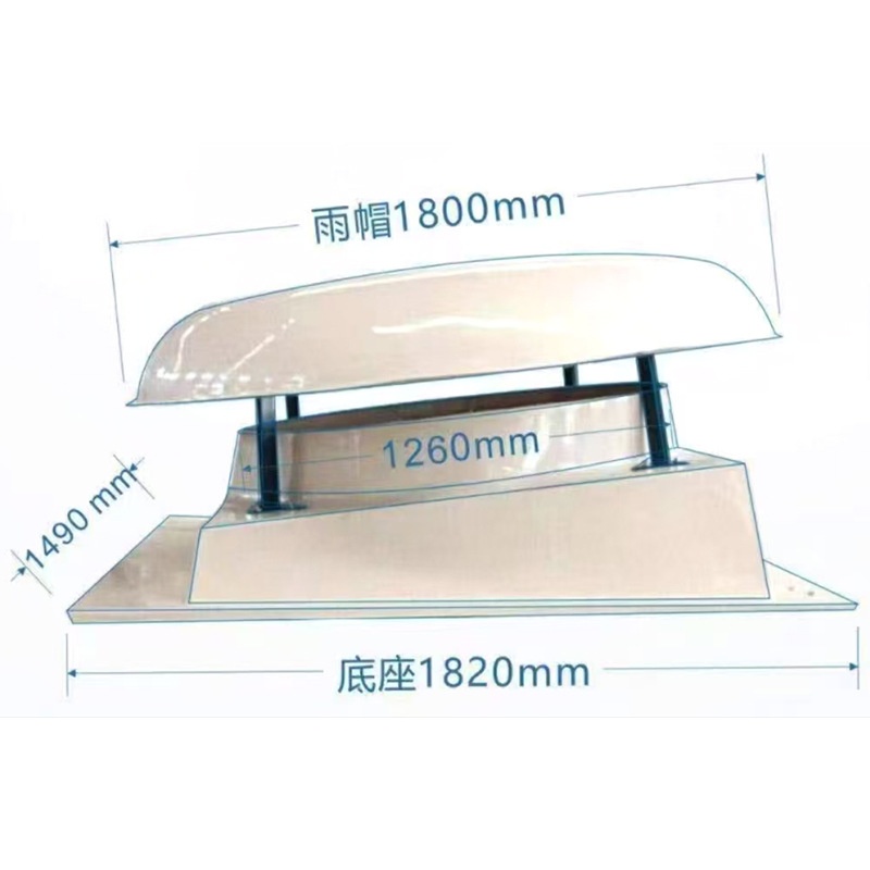 玻璃钢屋顶轴流排风机厂房车间通风屋顶排气扇负压风机排风设备