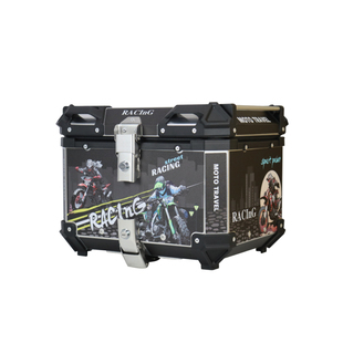 巧格踏板摩托车后尾箱铝合金电动车后备箱超大容量防水电瓶外卖箱