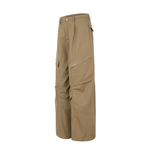 annerun多口袋工装裤女款显瘦春秋酷飒风户外登山裤运动健身裤子