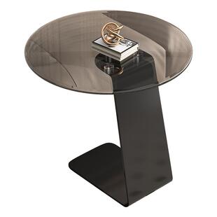 玻璃茶几客厅家用简约圆形小桌子床头柜轻奢现代网红小户型茶几桌