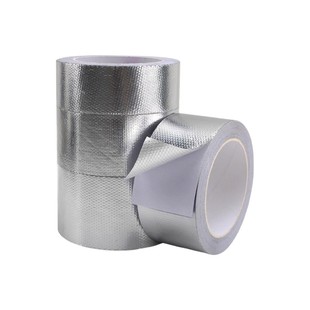 玻纤布铝箔胶带隔热保温加厚防晒热水器油烟机阻燃耐高温玻纤布自粘水管道锡箔纸防水防漏灶台太阳能密封胶布