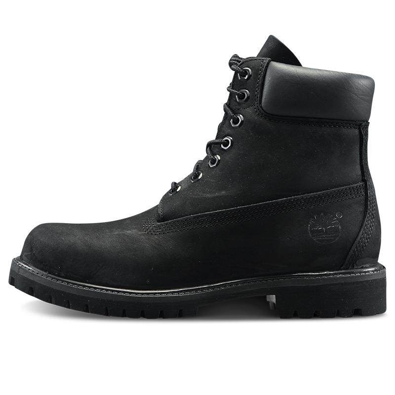 Timberland添柏岚官方男鞋经典高帮马丁靴黑色户外防水偏大|10073