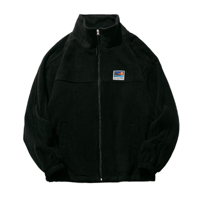 悟空有货日系复古立领摇粒绒夹克