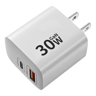 3C认证氮化镓PD30W/20W充电器适用苹果8-16华为三星小米手机5V3A/9V3A/12V2.5A/15V2A/20V1.5A快充头USB C/A