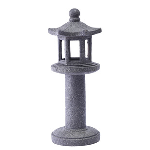 花之塘庭院造景布置仿石塔灯创意新中式宫廷复古氛围景观草坪灯
