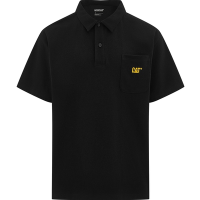 CAT卡特夏新品男户外撞色绣花LOGO翻领T恤男士休闲百搭polo衫