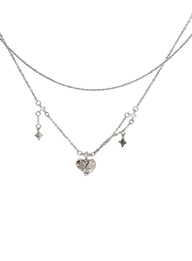 双层星芒爱心轻奢小众气质颈链子