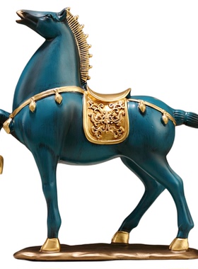 中式高档老板办公室招财骏马摆件