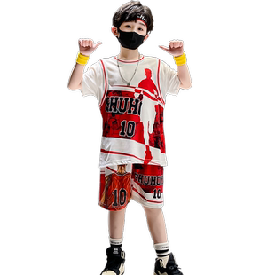 儿童篮球服套装男童球衣定制小孩幼儿园速干比赛训练服运动背心夏