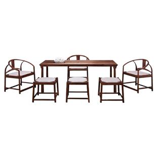 干泡茶桌茶室桌椅商用新中式茶台老榆木实木中式茶桌椅组合禅意风